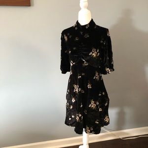 Free People Velvet High Neck Dress